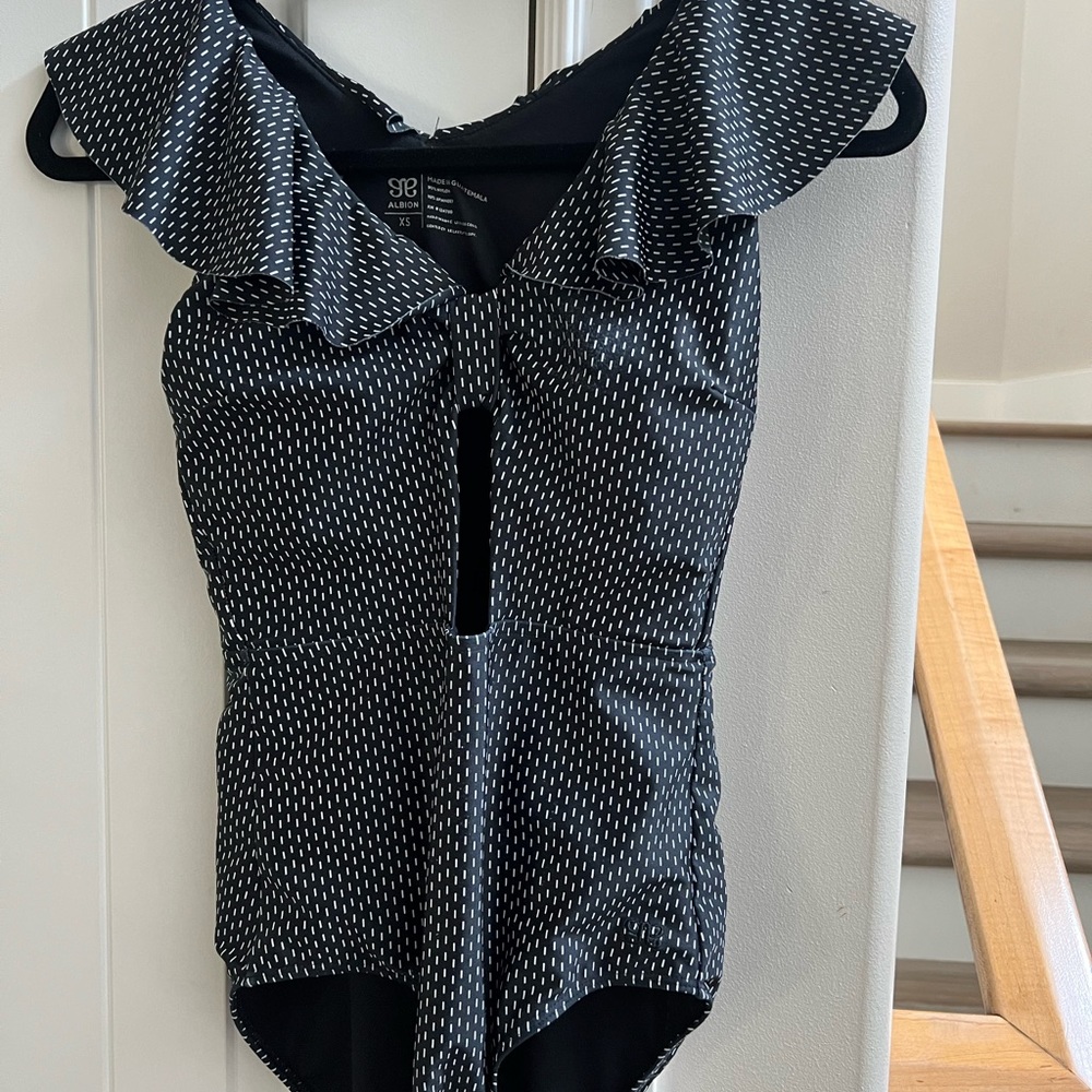 Albion black slash bathing suit swimming suit size XS